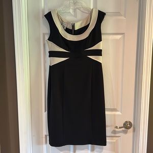 Black and Cream Cocktail Dress